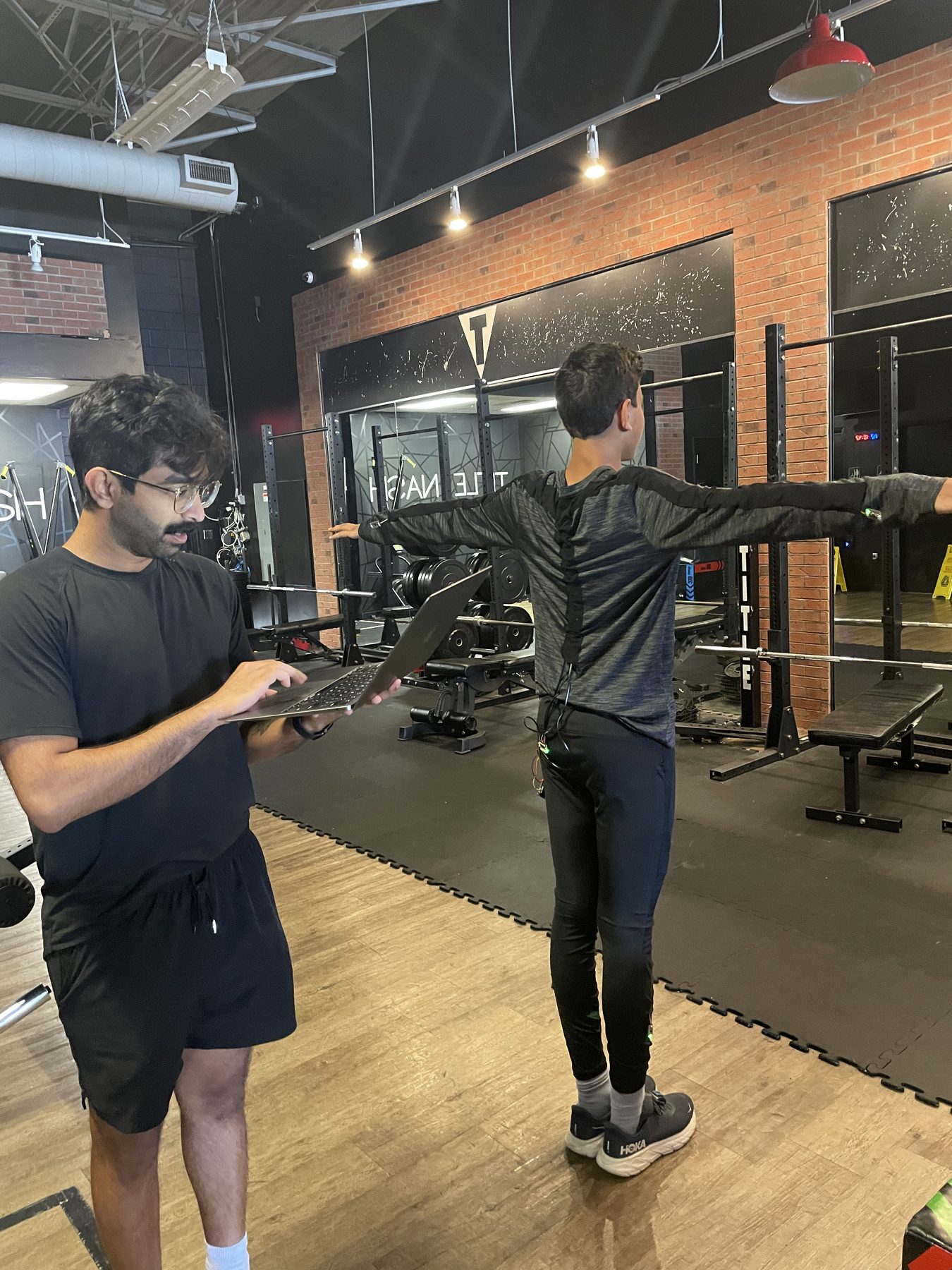 Wearable sensor testing in the biomechanics lab
