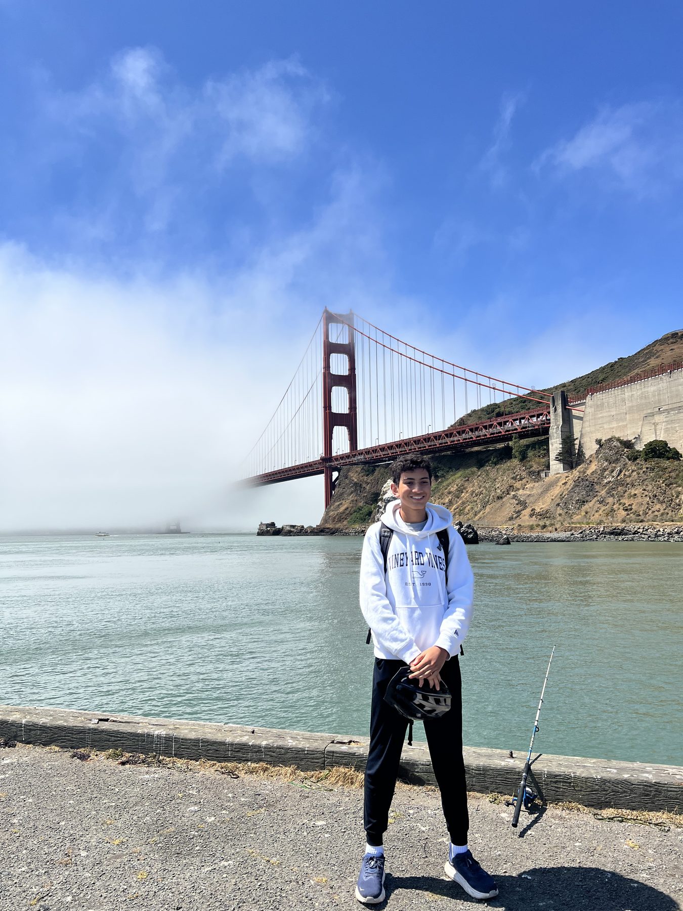 Me in front of the Golden Gate Bridge