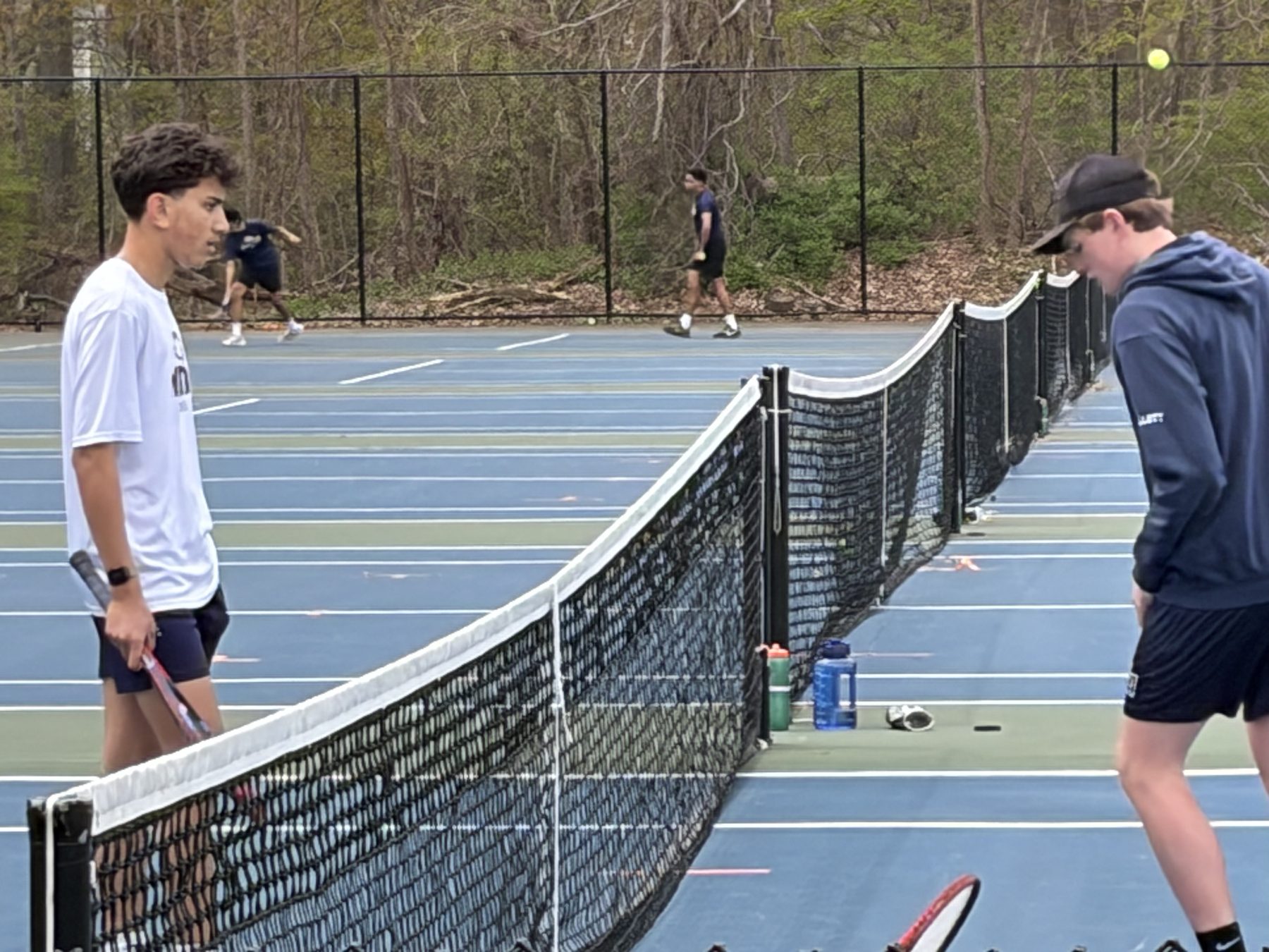 Me at the net during a match